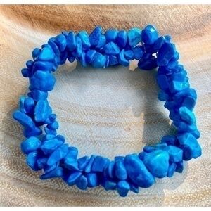 Turquoise Blue Chip Stretch Bracelet